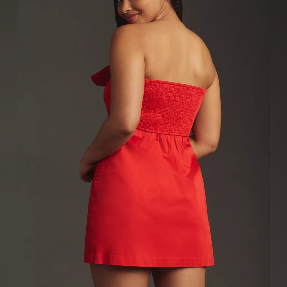 Anthropologie Hutch 3D Rosette Strapless Mini Dress - Picture 6 of 7